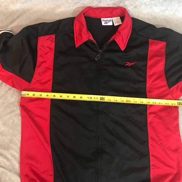 REEBOK VINTAGE ZIP UP SHORT SLEEVE TRACK JACKET - Picture 7 of 8